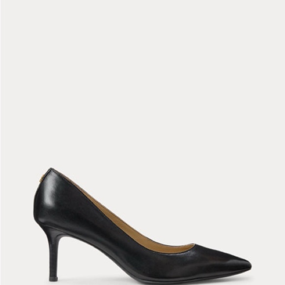Ralph Lauren| Lanette Leather Pump Black Women's Heels Sz 6.5 - Picture 7 of 7